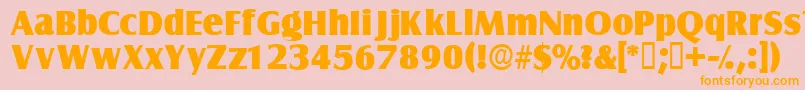 Nautodisplayssk Font – Orange Fonts on Pink Background