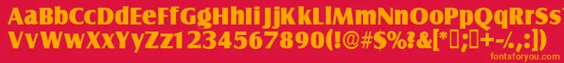 fuente Nautodisplayssk – Fuentes Naranjas Sobre Fondo Rojo