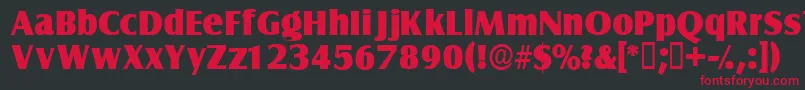 Nautodisplayssk Font – Red Fonts on Black Background