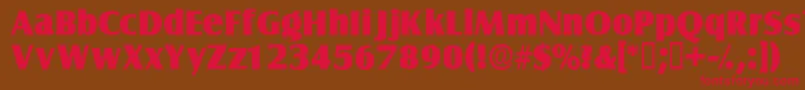 Nautodisplayssk-fontti – punaiset fontit ruskealla taustalla