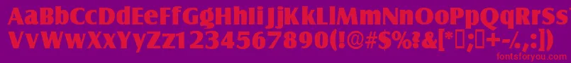 Nautodisplayssk Font – Red Fonts on Purple Background