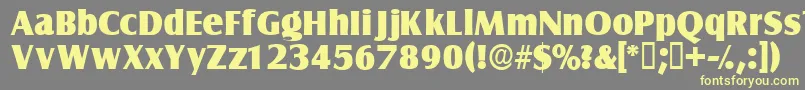 Nautodisplayssk Font – Yellow Fonts on Gray Background