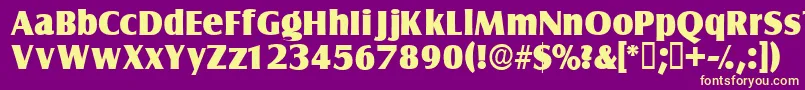 Nautodisplayssk Font – Yellow Fonts on Purple Background