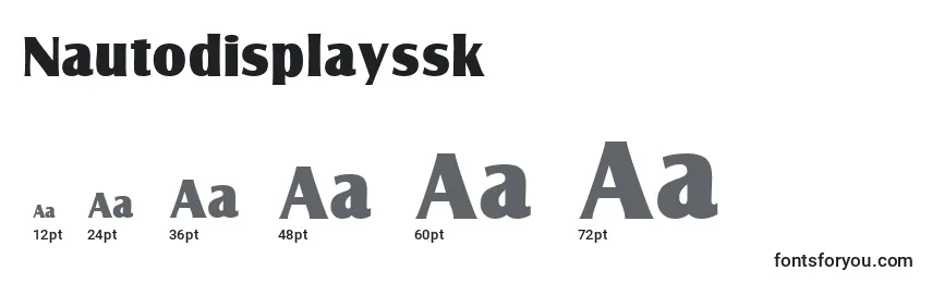 Размеры шрифта Nautodisplayssk