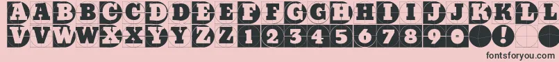 Gridconcretedue Font – Black Fonts on Pink Background