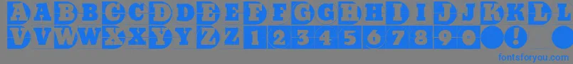 Gridconcretedue Font – Blue Fonts on Gray Background