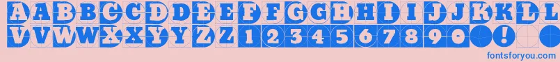 Gridconcretedue Font – Blue Fonts on Pink Background