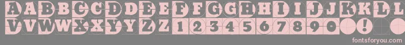 Gridconcretedue Font – Pink Fonts on Gray Background