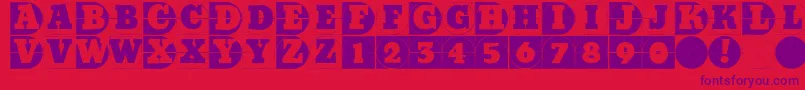 Gridconcretedue Font – Purple Fonts on Red Background