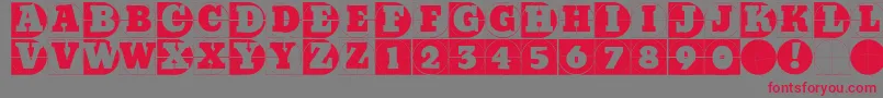 Gridconcretedue Font – Red Fonts on Gray Background