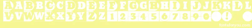 Gridconcretedue Font – White Fonts on Yellow Background