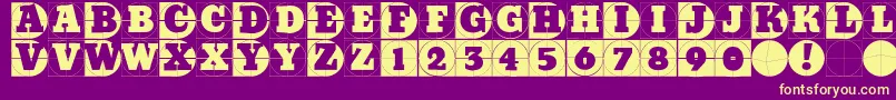 Gridconcretedue Font – Yellow Fonts on Purple Background