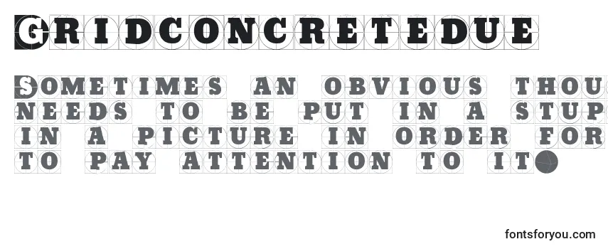 Review of the Gridconcretedue Font