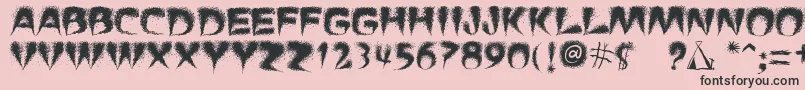 PuchaSmokeTelegraph3 Font – Black Fonts on Pink Background