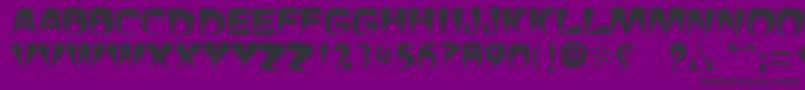 PuchaSmokeTelegraph3-Schriftart – Schwarze Schriften auf violettem Hintergrund