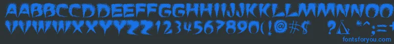 PuchaSmokeTelegraph3 Font – Blue Fonts on Black Background