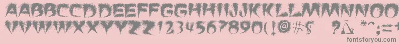 PuchaSmokeTelegraph3-Schriftart – Graue Schriften auf rosa Hintergrund