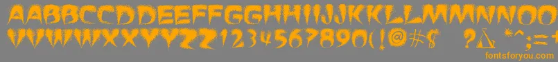 PuchaSmokeTelegraph3 Font – Orange Fonts on Gray Background