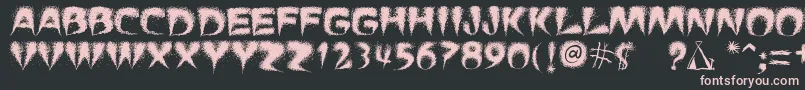 フォントPuchaSmokeTelegraph3 – 黒い背景にピンクのフォント