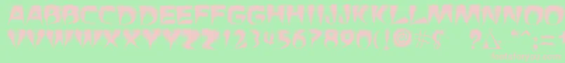 PuchaSmokeTelegraph3 Font – Pink Fonts on Green Background