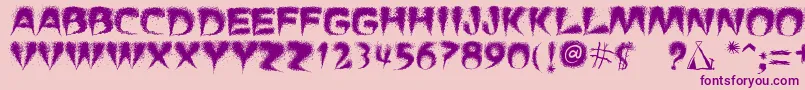 PuchaSmokeTelegraph3 Font – Purple Fonts on Pink Background