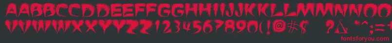 PuchaSmokeTelegraph3-Schriftart – Rote Schriften auf schwarzem Hintergrund