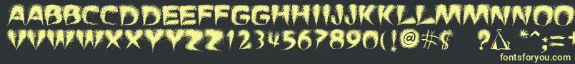 PuchaSmokeTelegraph3 Font – Yellow Fonts on Black Background