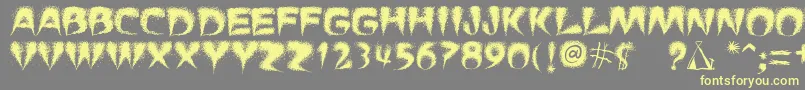 PuchaSmokeTelegraph3 Font – Yellow Fonts on Gray Background