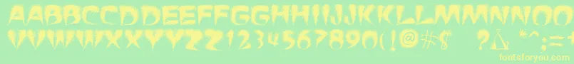 More about PuchaSmokeTelegraph3 Font PuchaSmokeTelegraph3 Font – Yellow Fonts on Green Background