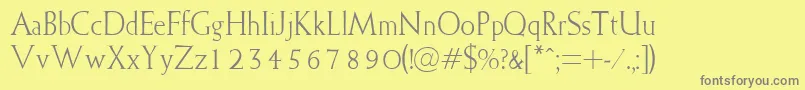 Elspeth Font – Gray Fonts on Yellow Background