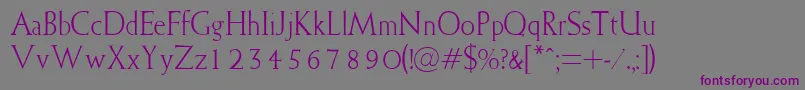 Elspeth Font – Purple Fonts on Gray Background