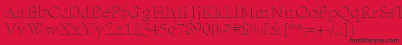 ReliefserifRegular Font – Black Fonts on Red Background