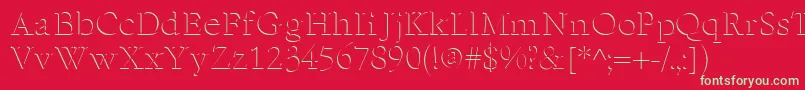 ReliefserifRegular Font – Green Fonts on Red Background