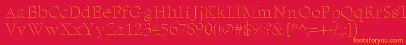 ReliefserifRegular Font – Orange Fonts on Red Background