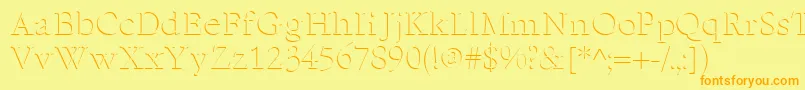 ReliefserifRegular Font – Orange Fonts on Yellow Background