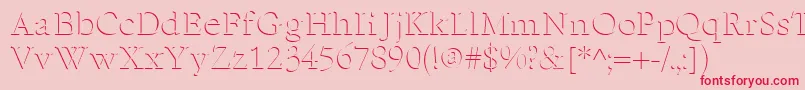 ReliefserifRegular Font – Red Fonts on Pink Background