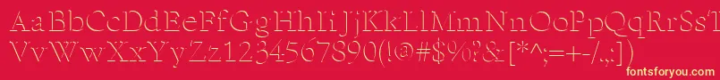 ReliefserifRegular Font – Yellow Fonts on Red Background