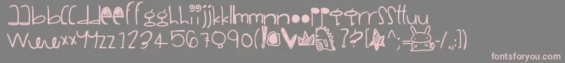 Más sobre la fuente Vanillarainbows fuente Vanillarainbows – Fuentes Rosadas Sobre Fondo Gris