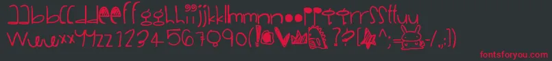 Vanillarainbows Font – Red Fonts on Black Background