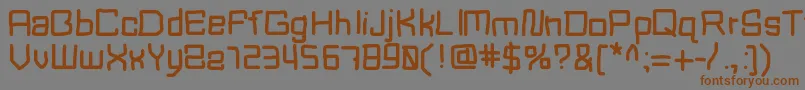 Шрифт Mbblocktype – коричневые шрифты на сером фоне