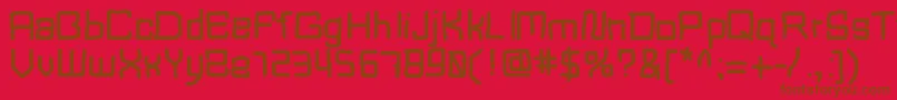 Mbblocktype Font – Brown Fonts on Red Background