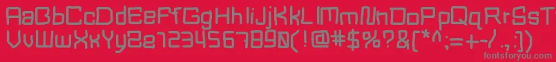 Mbblocktype Font – Gray Fonts on Red Background