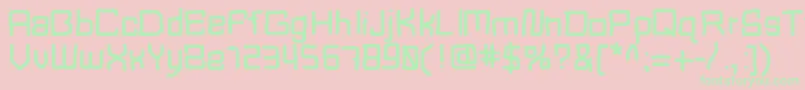 Mbblocktype Font – Green Fonts on Pink Background