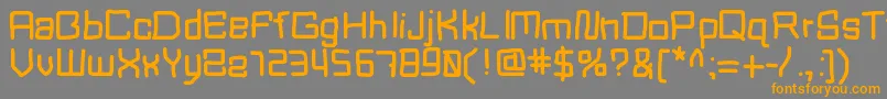 Mbblocktype Font – Orange Fonts on Gray Background
