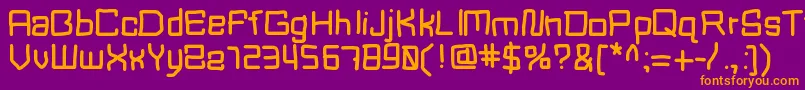 Mbblocktype Font – Orange Fonts on Purple Background