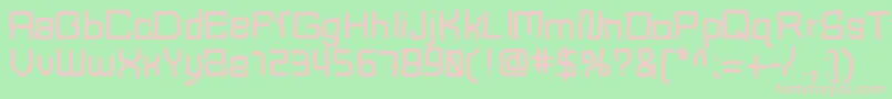 Mbblocktype Font – Pink Fonts on Green Background