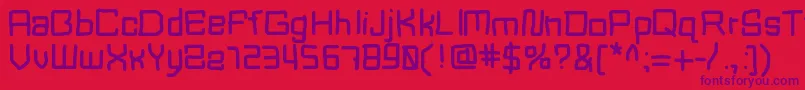 Шрифт Mbblocktype – фиолетовые шрифты на красном фоне