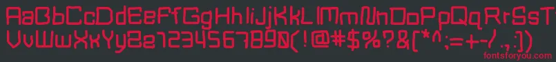 Mbblocktype Font – Red Fonts on Black Background