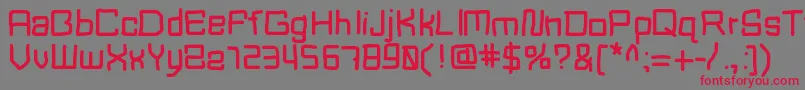 Mbblocktype Font – Red Fonts on Gray Background