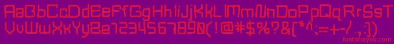 Mbblocktype Font – Red Fonts on Purple Background